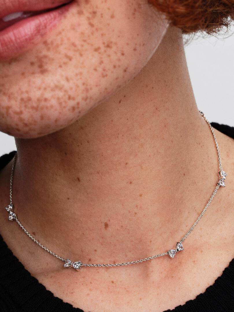 Bow Station Chain Necklace Sterling silver