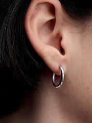 FINAL SALE - Pandora Moments 18 mm Charm Hoop Earrings Sterling silver