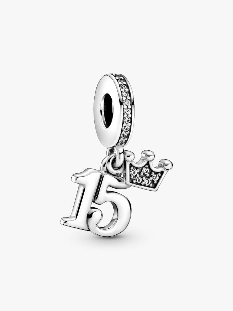 15th Birthday Dangle Charm Sterling silver