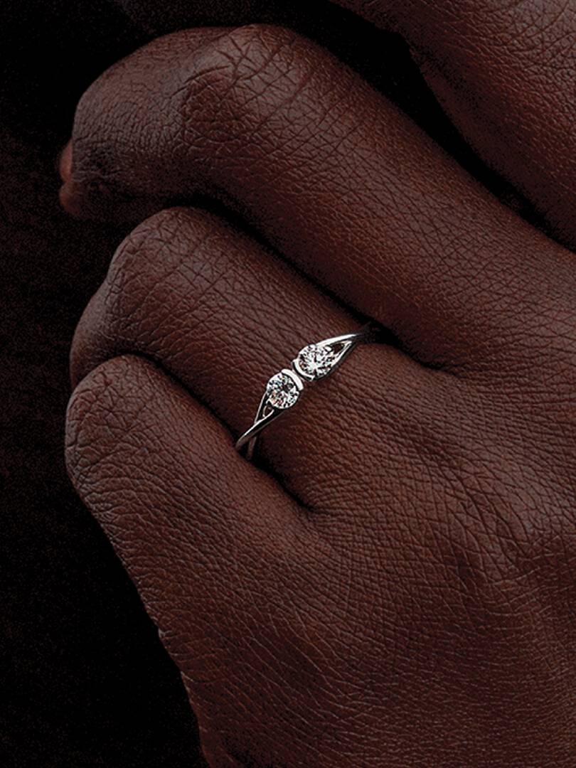 Pandora Infinite Sterling Silver Double-Facing Lab-grown Diamond Ring 0.30 ct TW, Sterling silver