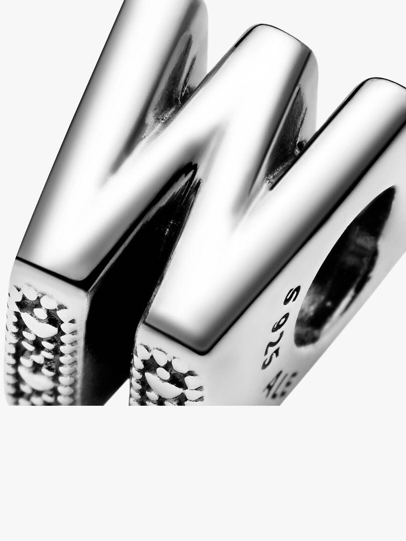 Letter W Alphabet Charm Sterling silver