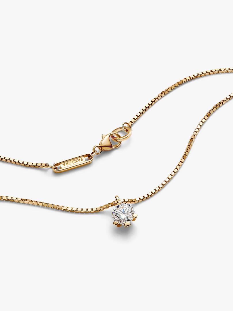 FINAL SALE - Pandora Nova 14k Gold Lab-grown Diamond Pendant Necklace 0.50 ct TW, 14k gold
