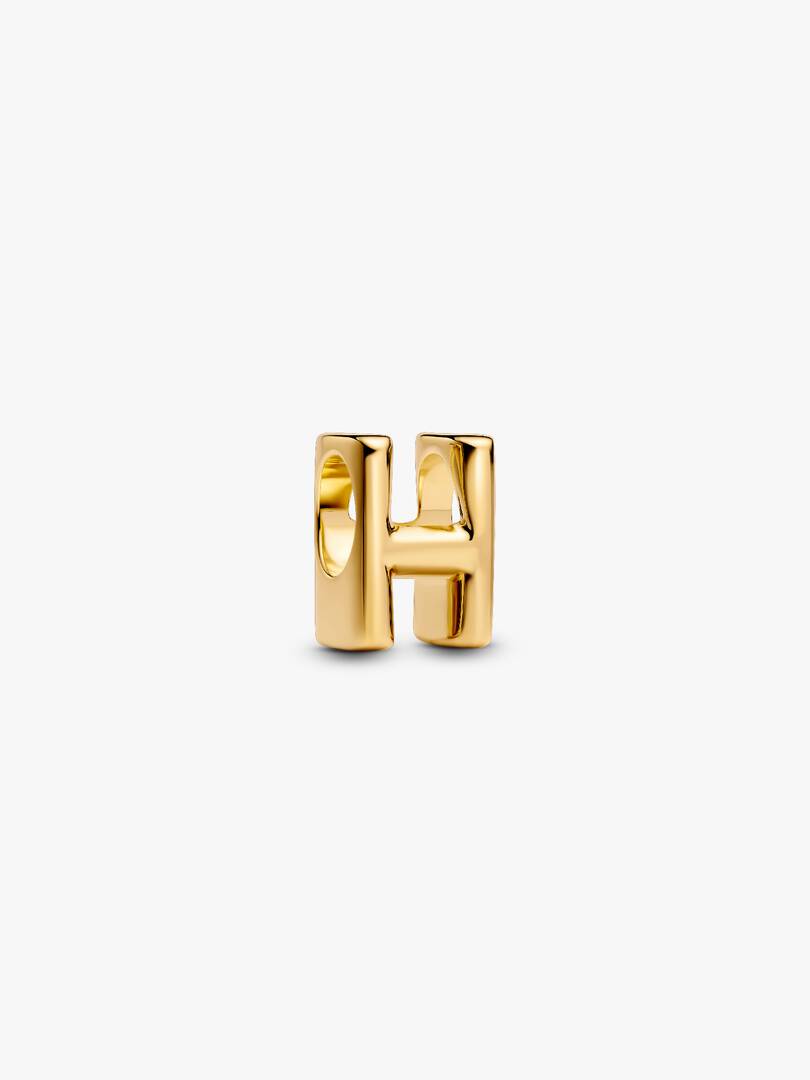 Letter H Alphabet Charm 14k gold plating