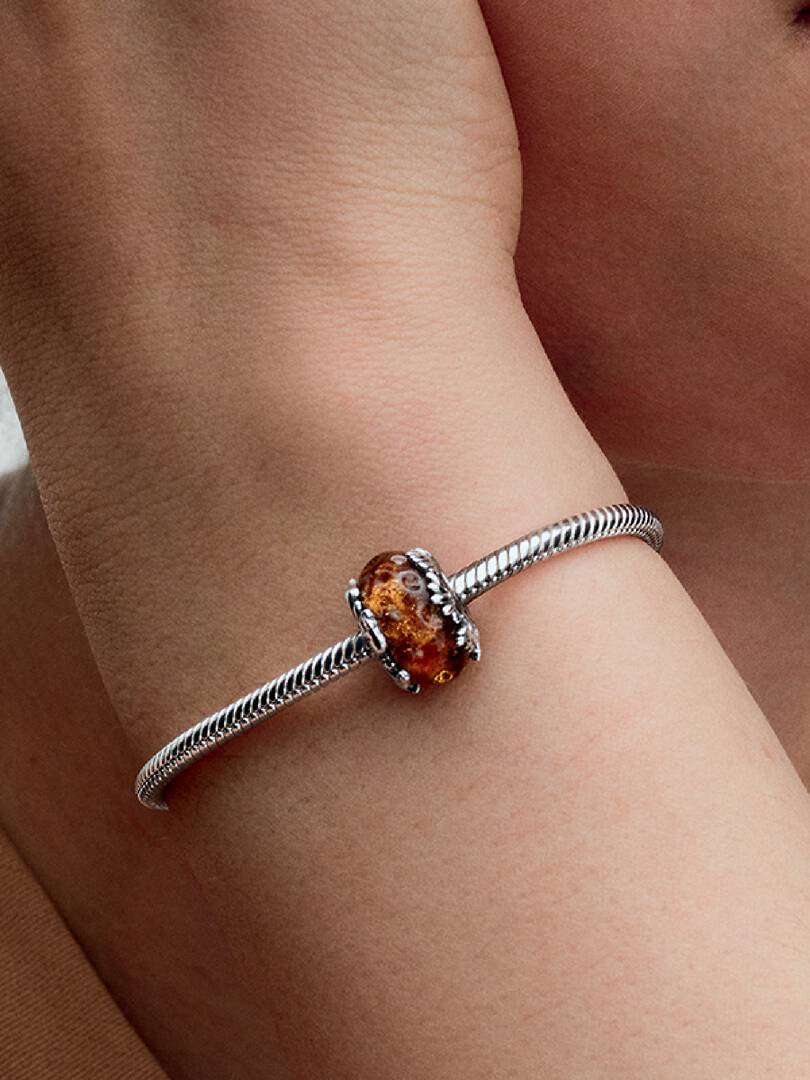 Disney The Lion King Murano Glass Charm Sterling silver