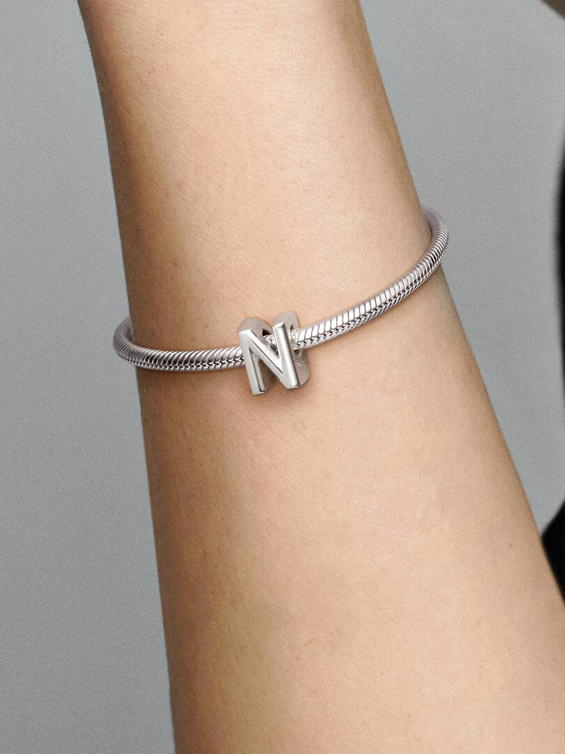 Letter N Alphabet Charm Sterling silver