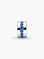 Blue Sparkle Clip Charm Sterling silver
