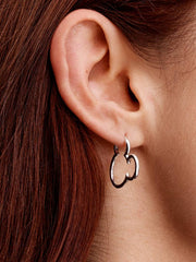 Disney Mickey Mouse Silhouette Hoop Earrings Sterling silver