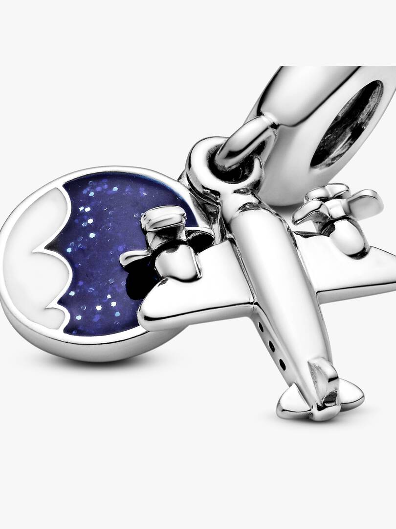 FINAL SALE - Propeller Plane Dangle Charm Sterling silver