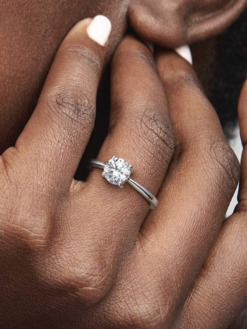 FINAL SALE - Sparkling Solitaire Ring Sterling silver