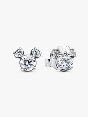 Disney Mickey Mouse & Minnie Mouse Sparkling Stud Earrings Sterling silver