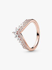 Princess Wishbone Ring 14k rose gold plating