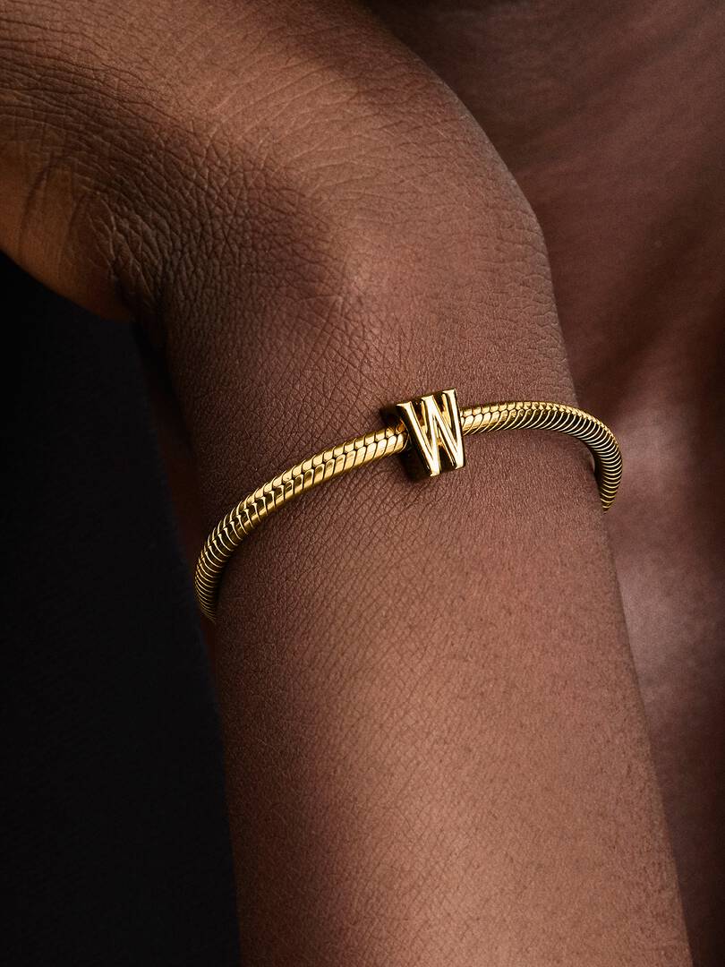 Letter W Alphabet Charm 14k gold plating