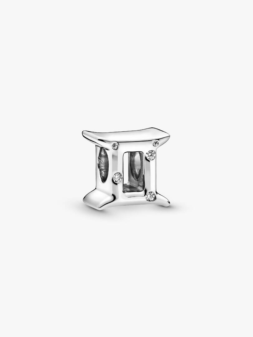 Sparkling Gemini Zodiac Charm Sterling silver