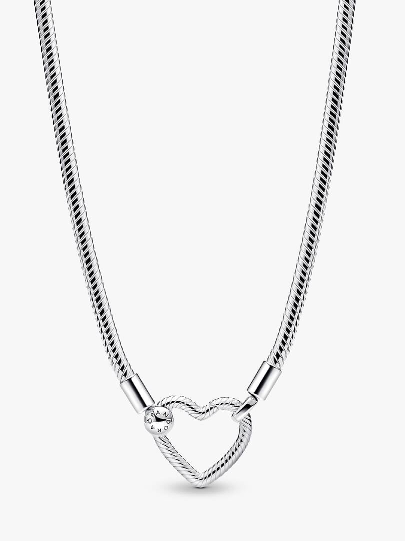 Heart Closure Snake Chain Necklace Sterling silver