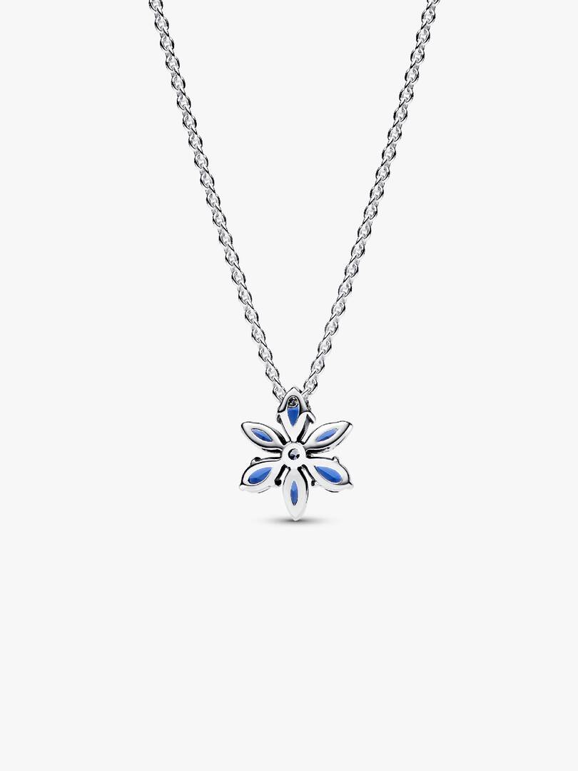 Sparkling Blue Herbarium Cluster Pendant Necklace Sterling silver