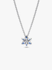 Sparkling Blue Herbarium Cluster Pendant Necklace Sterling silver