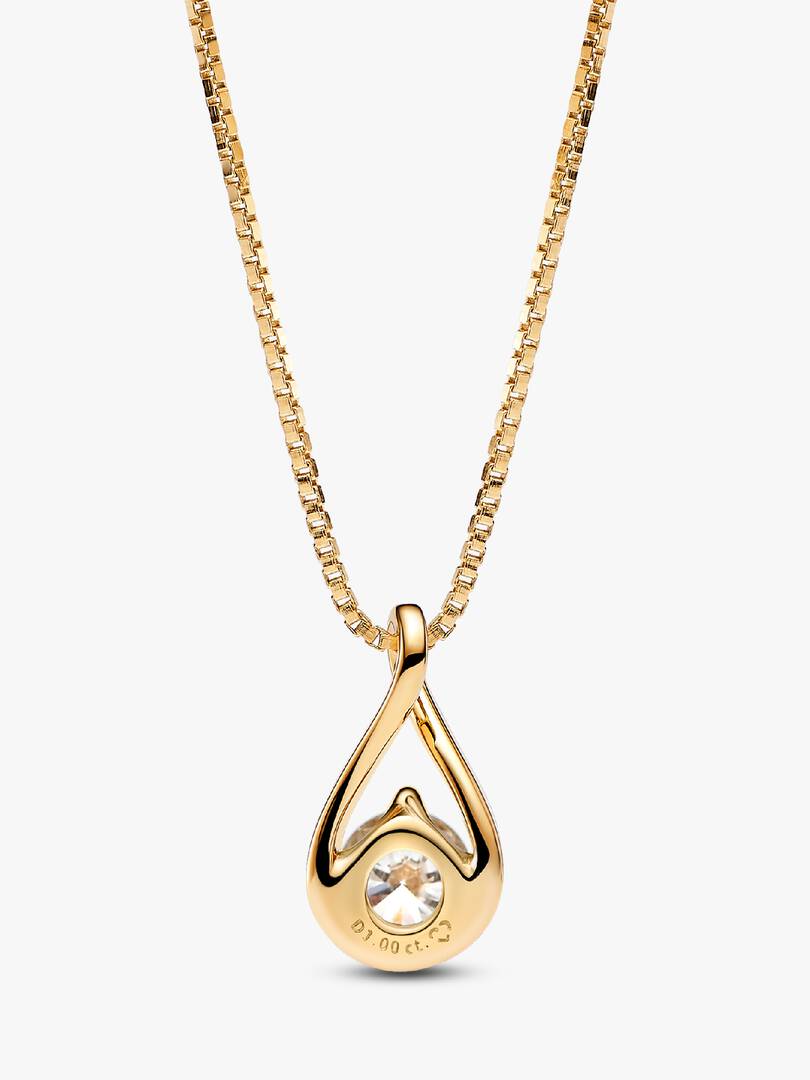 Pandora Infinite 14k Gold Lab-grown Diamond Pendant Necklace 1.00 ct TW, 14k gold