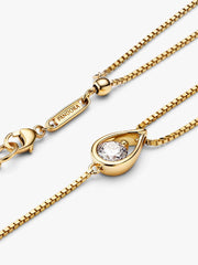 FINAL SALE - Pandora Infinite 14k Gold Lab-grown Diamond Double Chain Bracelet 0.50 ct TW, 14k gold