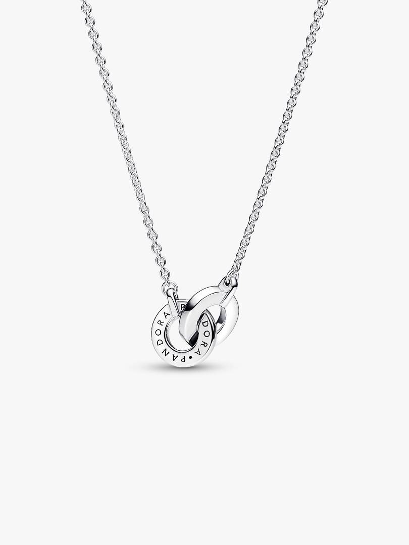 Pandora Signature Intertwined Pavé Pendant Necklace Sterling silver