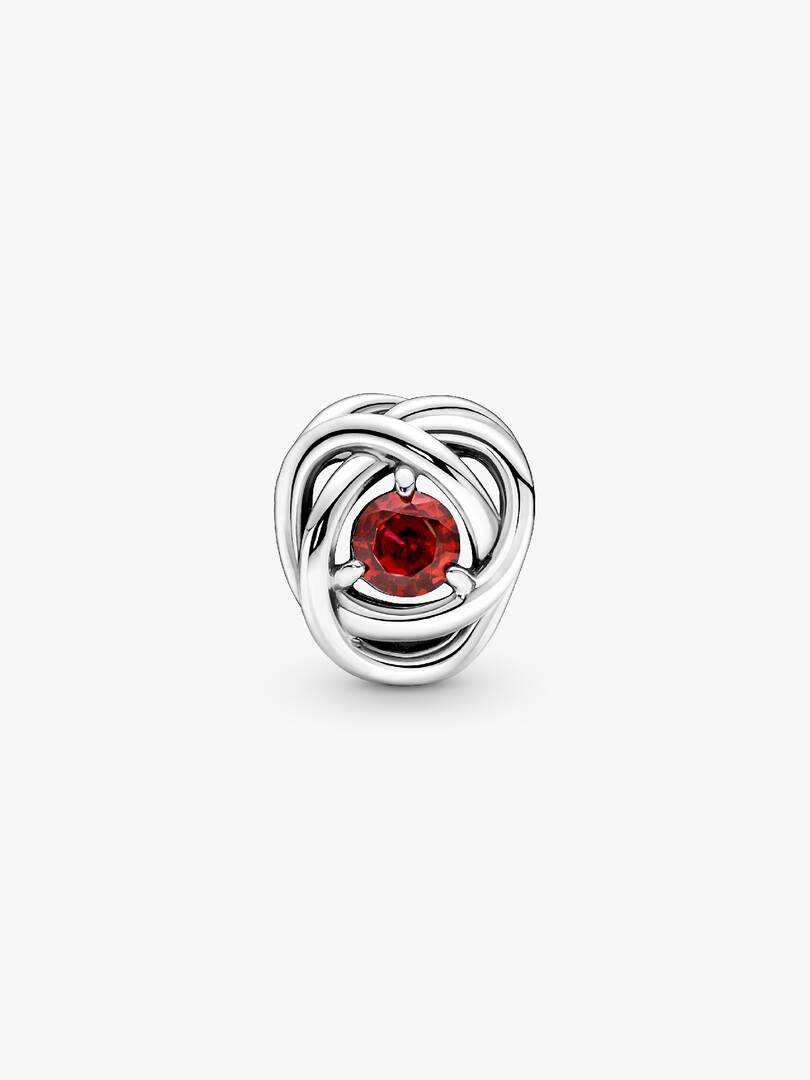 July True Red Eternity Circle Charm Sterling silver