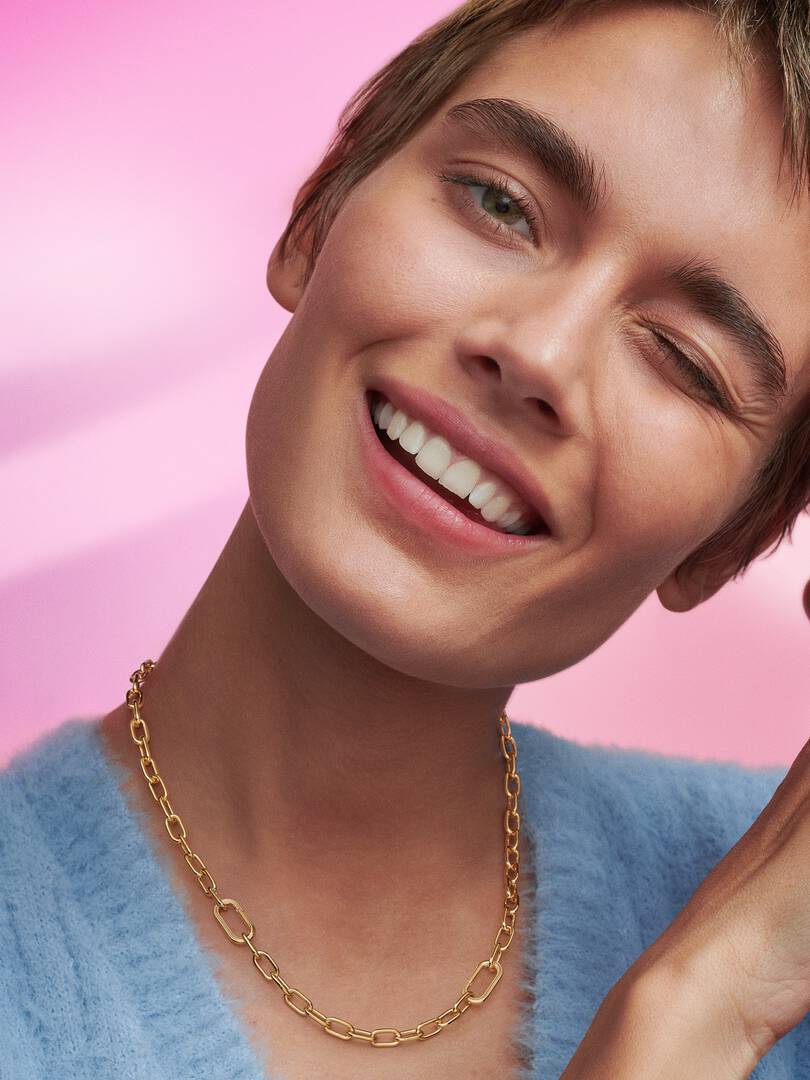 Pandora ME Small-Link Chain Necklace 14k gold plating