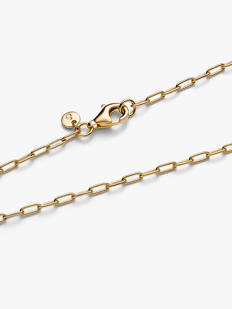 Elongated Link Chain Necklace 14k gold plating