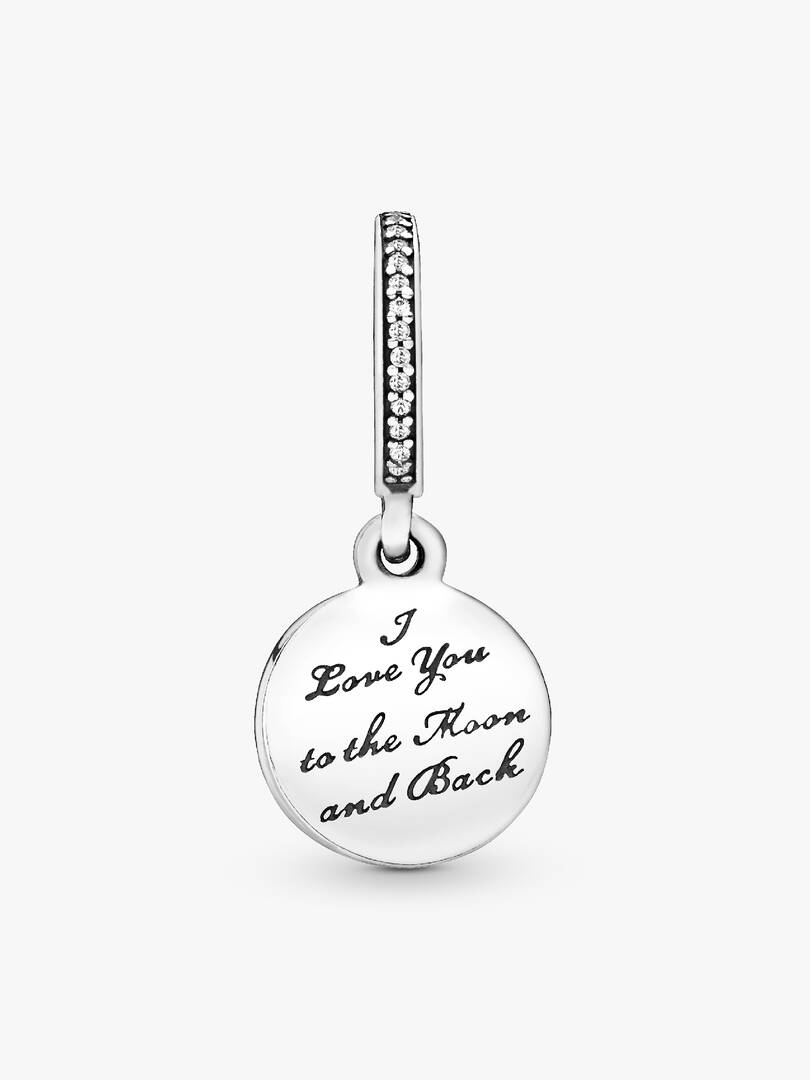 Moon & Blue Sky Dangle Charm Sterling silver