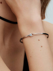 FINAL SALE - Pandora Infinite 14k White Gold Lab-grown Diamond Bangle 0.50 ct TW, 14k white gold