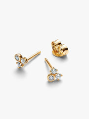Pandora Era Lab-Grown Diamond Cluster Stud Earrings 0.19 ct TW, 14k gold