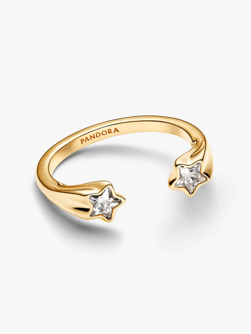 Shooting Stars Open Ring 14k gold plating