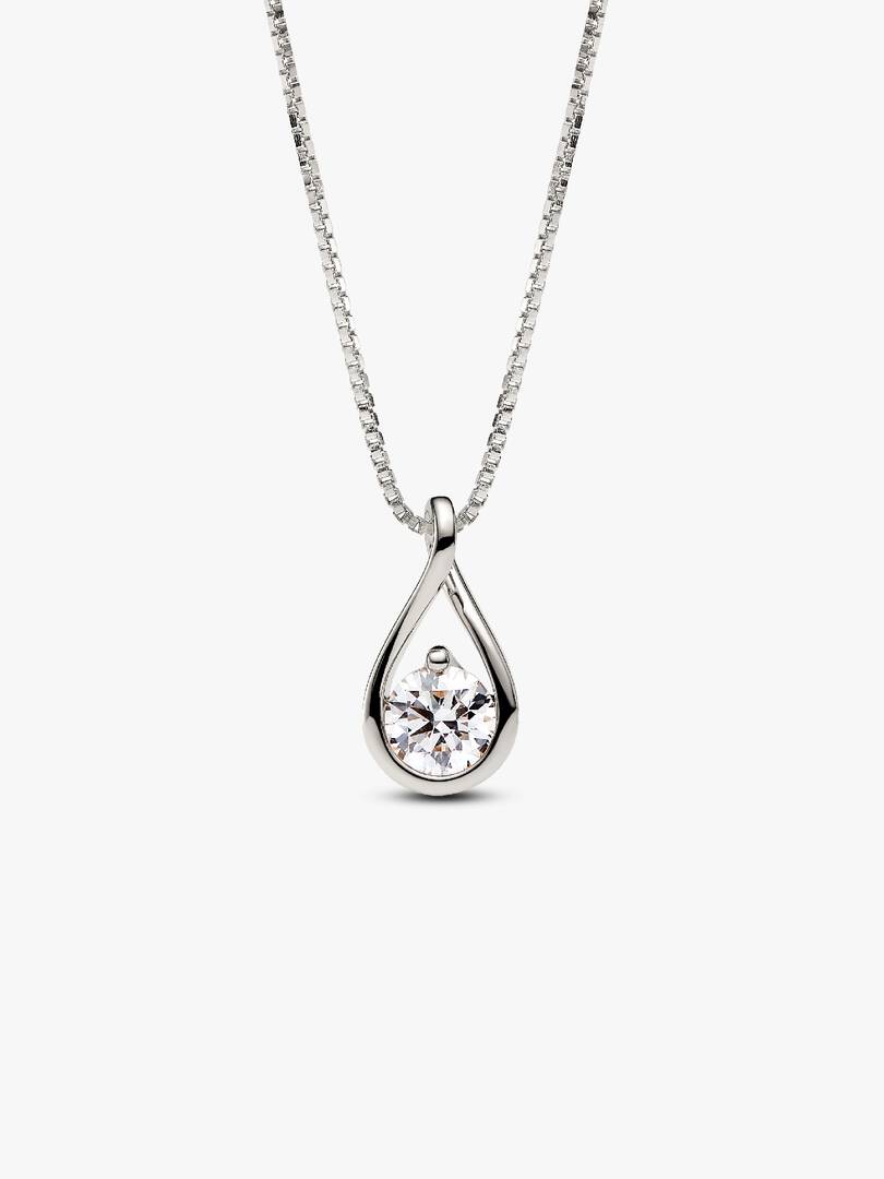 Pandora Infinite 14k White Gold Lab-grown Diamond Pendant Necklace 1.00 ct TW, 14k white gold