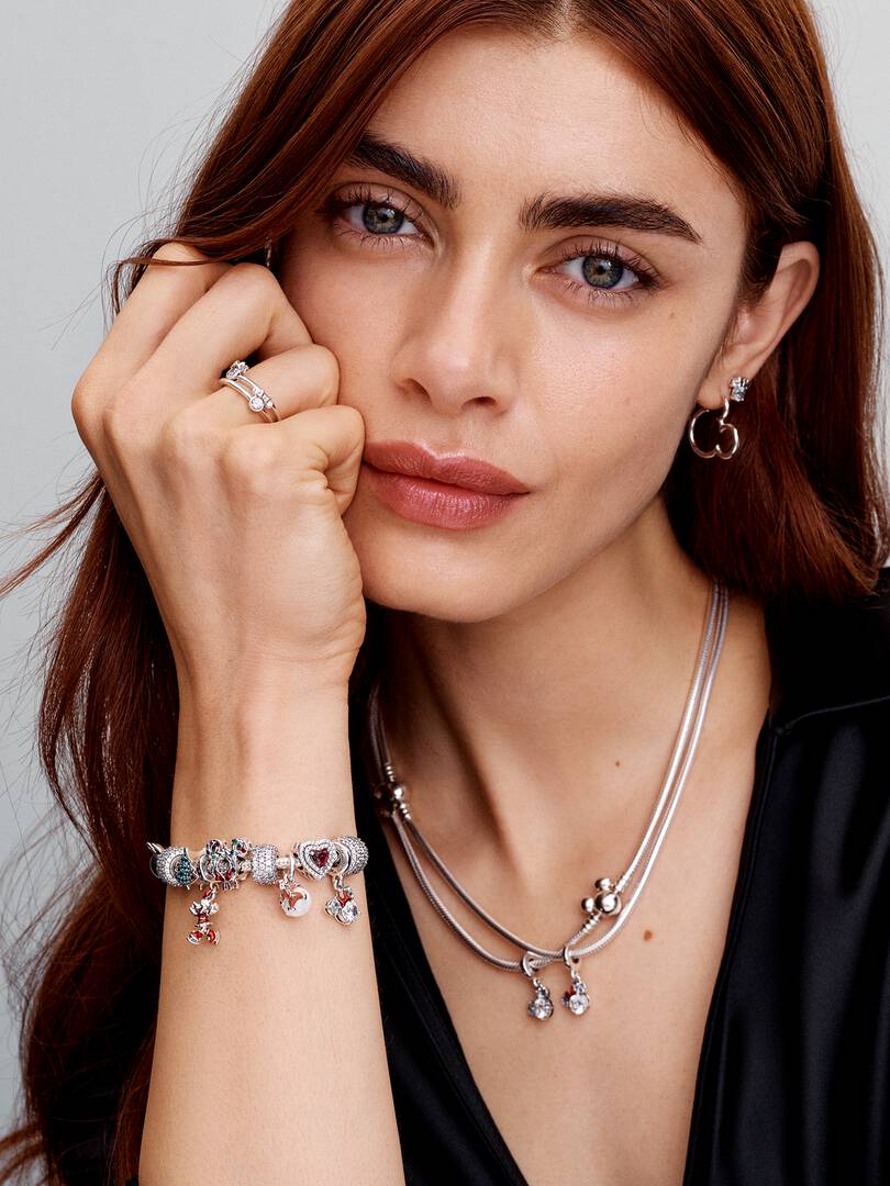 Minnie Mouse Ice Skating Dangle Charm Sterling silver