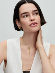 Organically V-shaped Open Hoop Earrings 14k gold plating