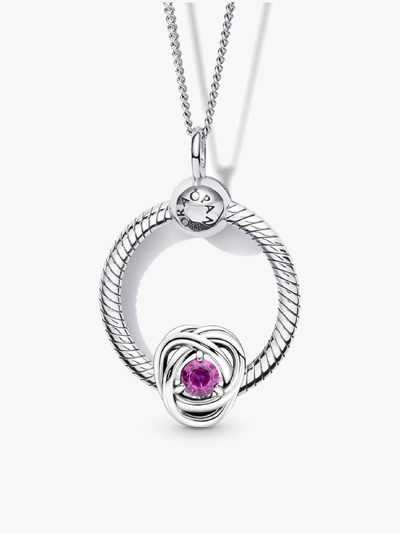 October Birthstone Eternity Circle O Pendant Set 3 Quantity