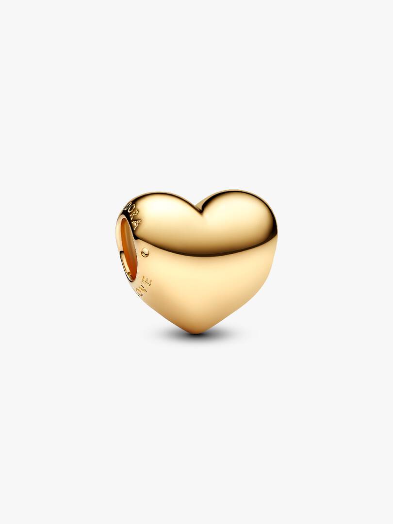 Be Love Engravable Heart Charm 14k gold plating