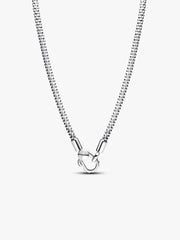 Studded Clasp & Chain Necklace Sterling silver