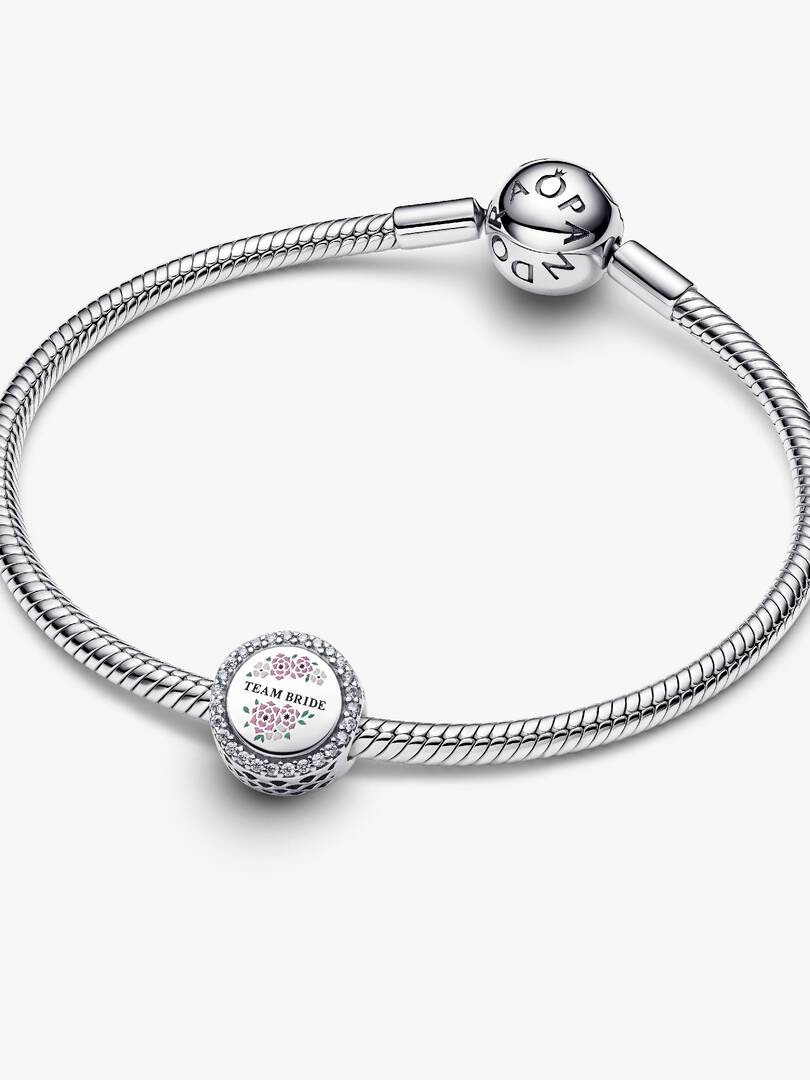 Engravable Team Bride Charm Sterling silver