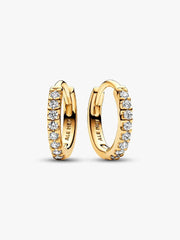 Sparkling Huggie Hoop Earrings 14k gold plating