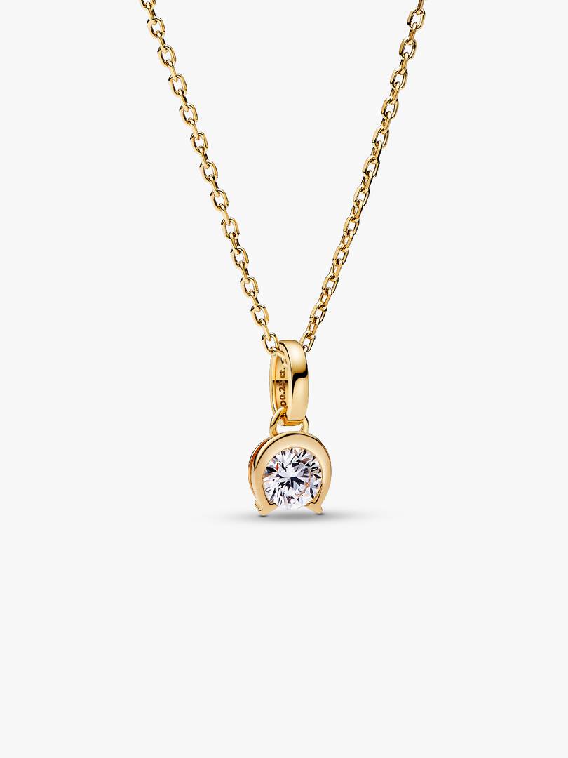 FINAL SALE - Pandora Talisman 14k Gold Lab-grown Diamond Horseshoe Pendant 0.25 ct TW, 14k gold