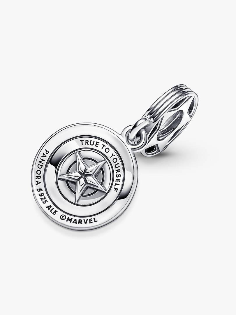 Marvel The Avengers Captain America Shield Dangle Charm Sterling silver