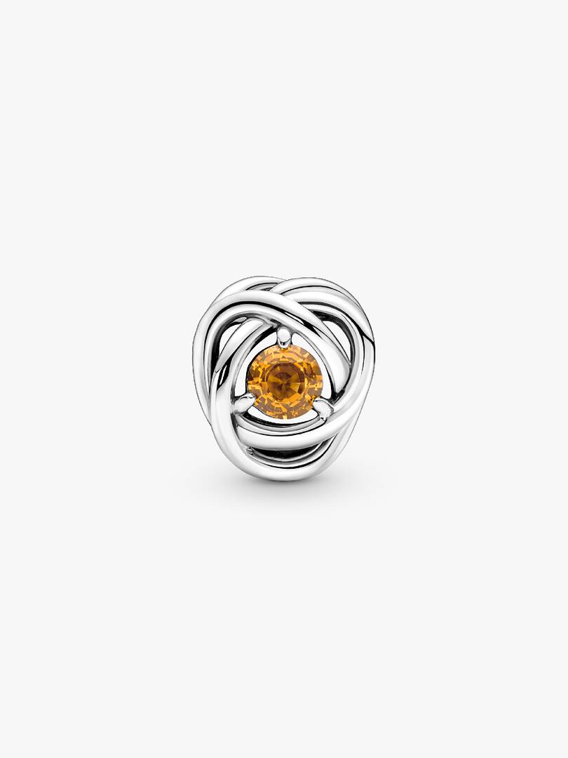November Honey Eternity Circle Charm Sterling silver