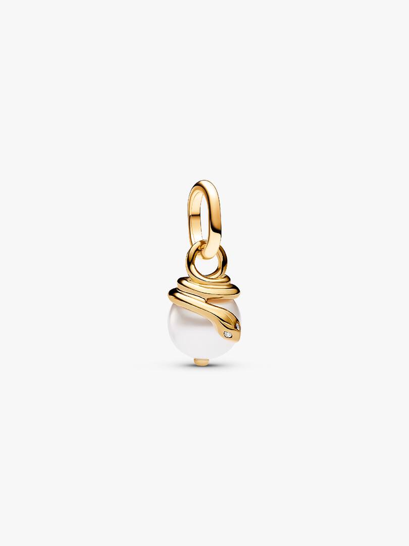 Pandora ME Snake Pearlescent Mini Dangle Charm 14k gold plating