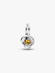 FINAL SALE - Honey Eternity Circle Dangle Charm Sterling silver