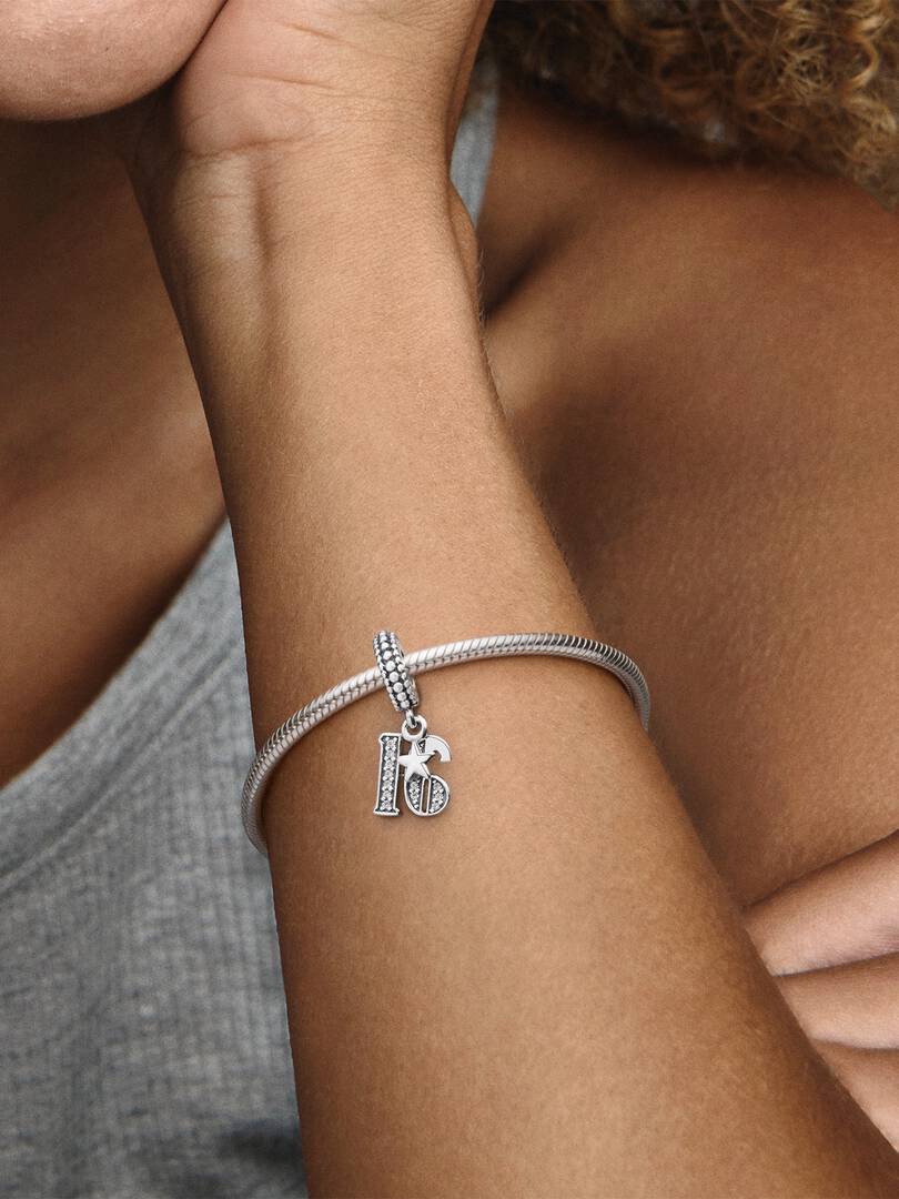 16th Celebration Charm Sterling silver