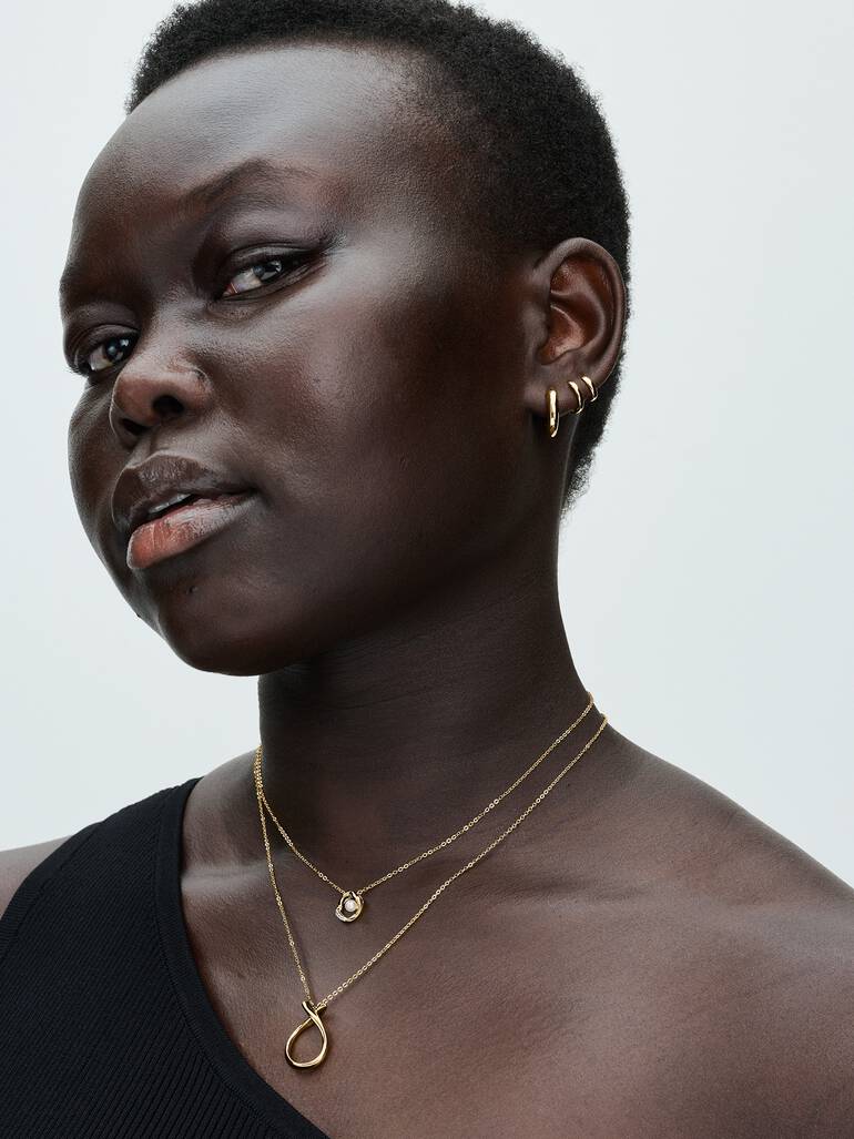 Round Huggie Hoop Earrings 14k gold plating
