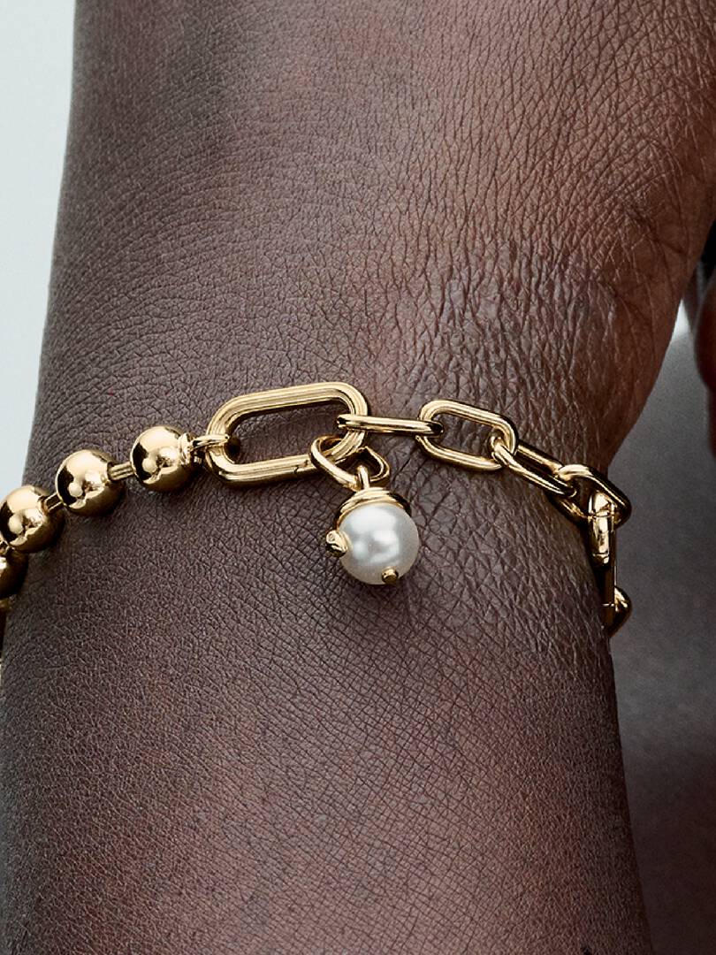 Pandora ME Snake Pearlescent Mini Dangle Charm 14k gold plating