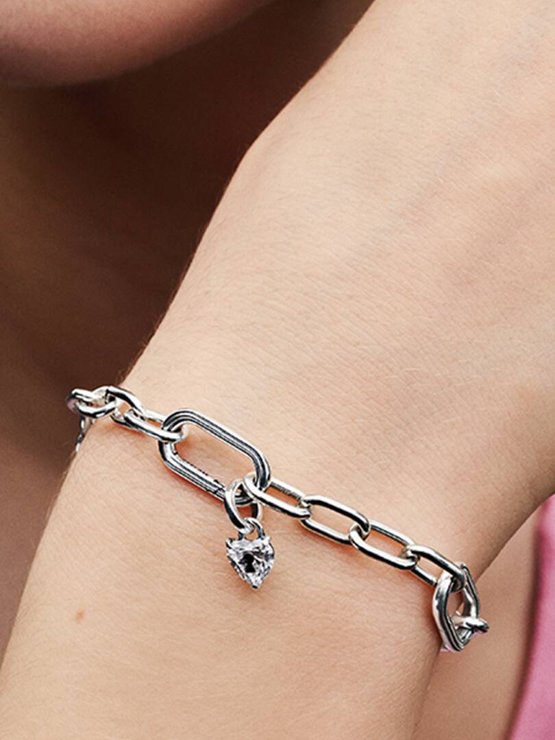 Pandora ME Keyhole Heart Mini Dangle Charm Sterling silver