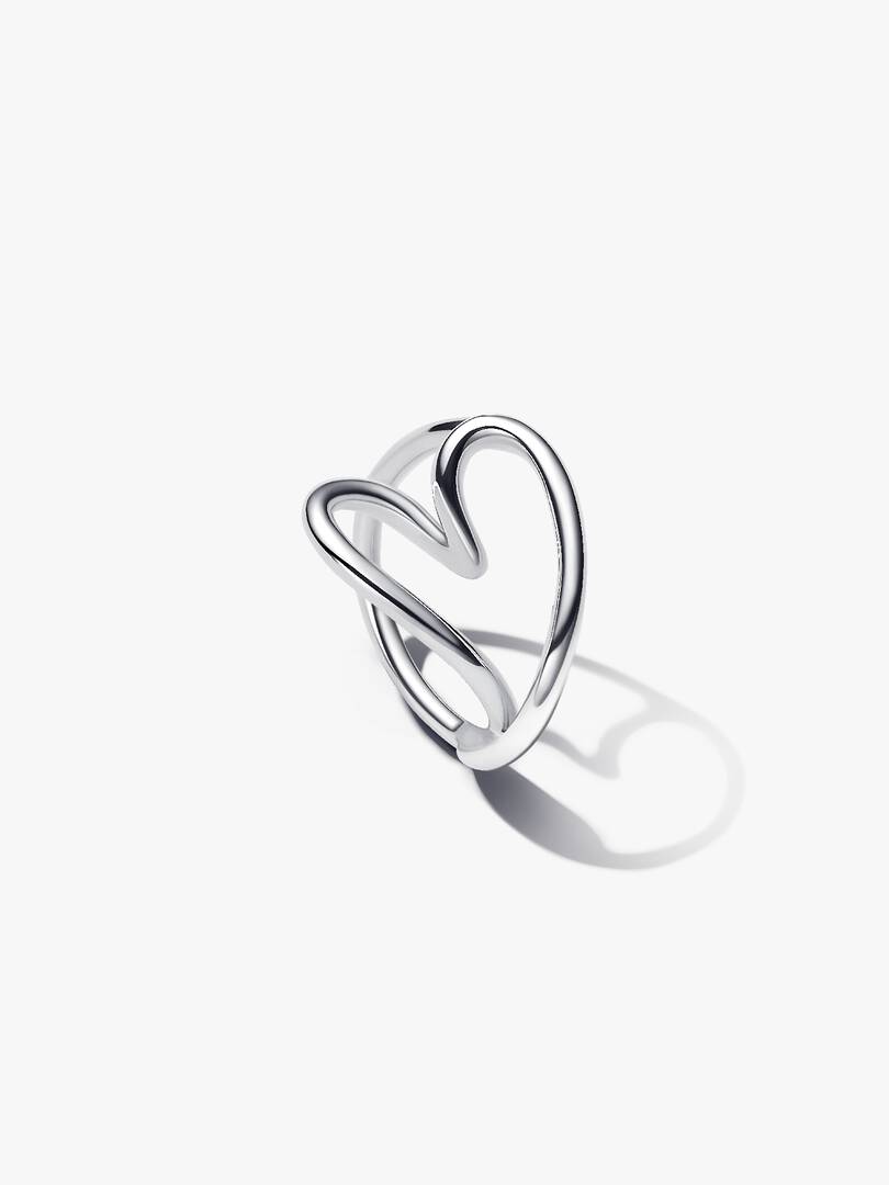 Organically Shaped Heart Ring Sterling silver