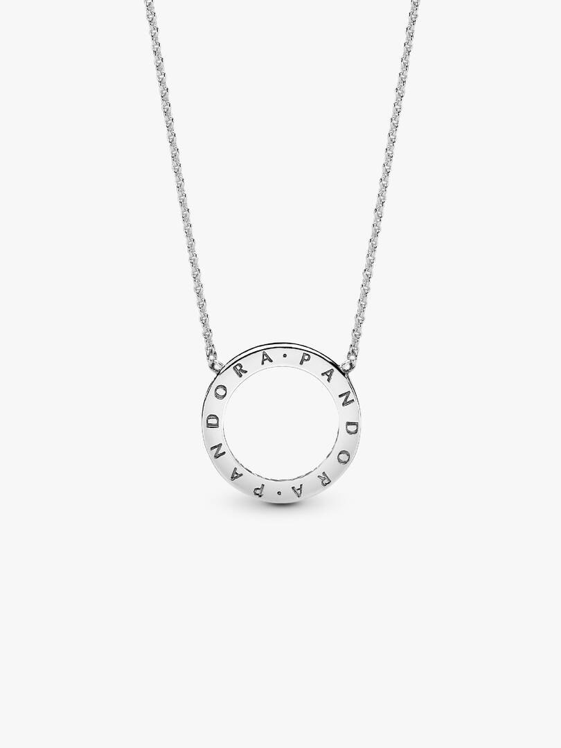 Circle of Sparkle Necklace Sterling silver