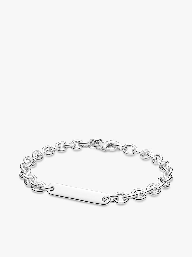 His & Hers Engravable Silver Bracelet Set 2 Quantity